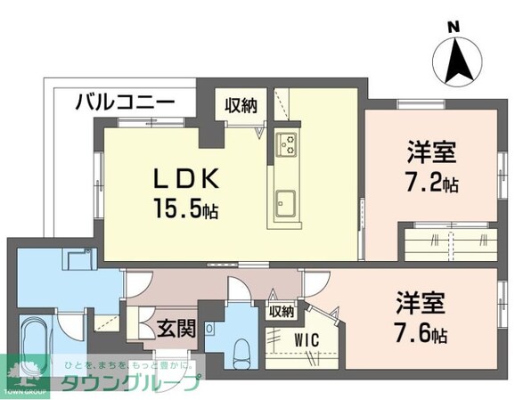 フォンテーヌ ベレオの物件間取画像